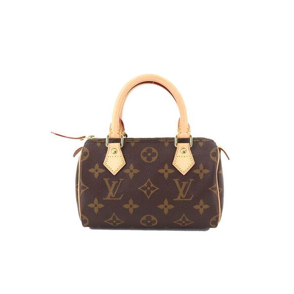 Louis Vuitton Monogram Mini Speedy Hand Bag Brown - Picture 1 of 8